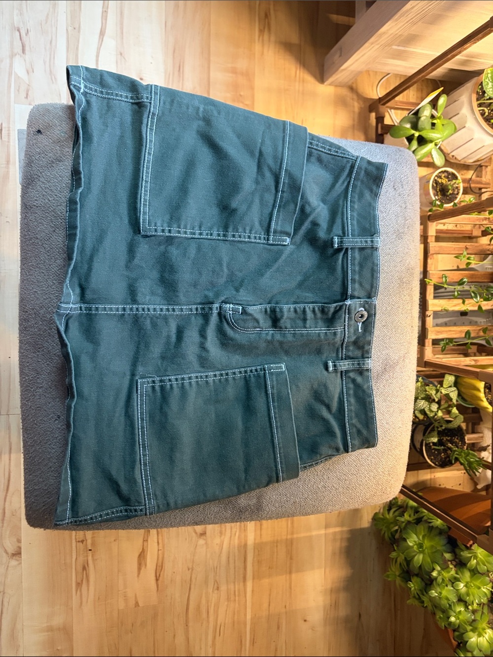 Arizona Jean Company Green Utility Mini Skirt